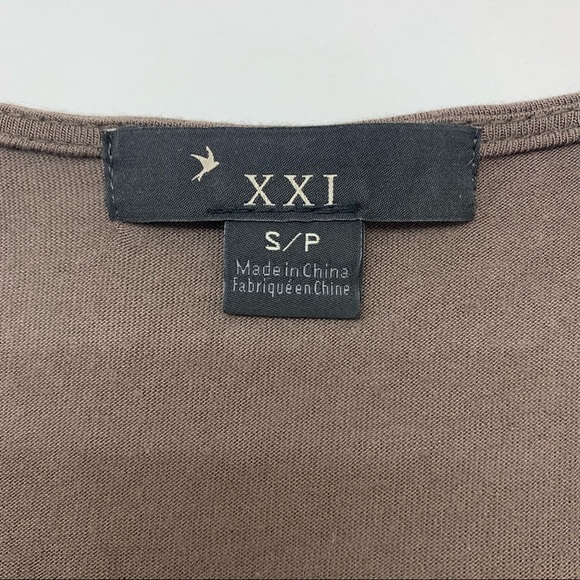 2/$20 XXI Forever 21 Brown Embellished Tank top Size Small - Picture 5 of 7